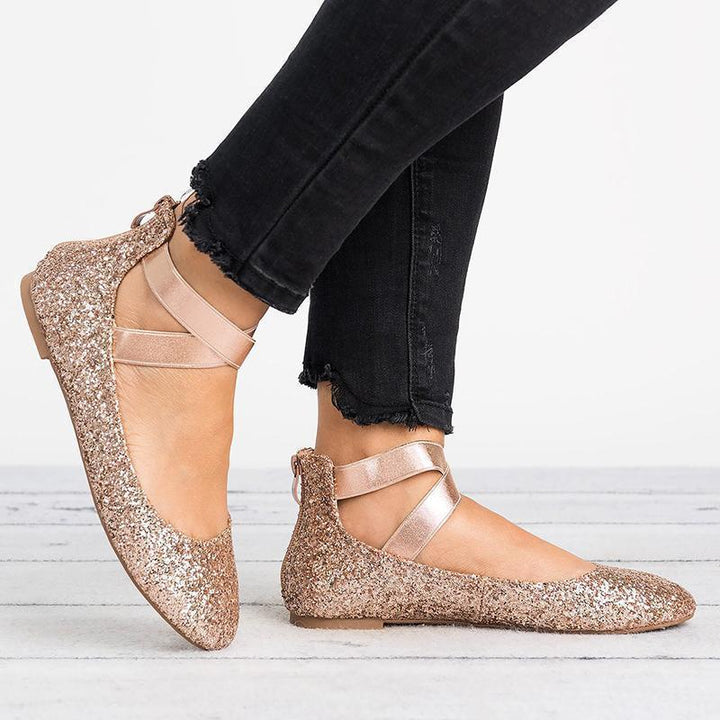 Lisslune | Women Pu Nubuck Flat Casual Ballerina Shoes