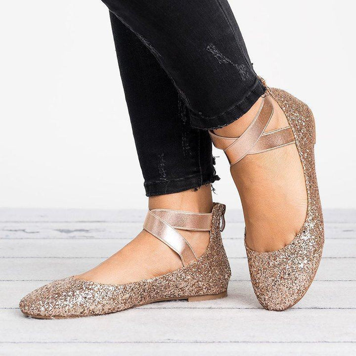 Lisslune | Women Pu Nubuck Flat Casual Ballerina Shoes