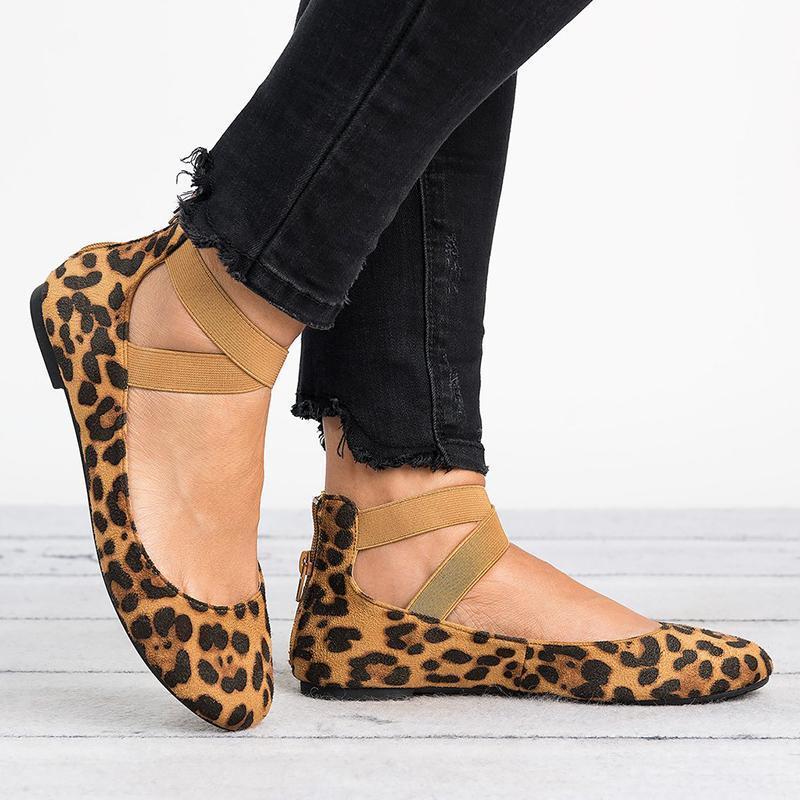 Lisslune | Women Pu Nubuck Flat Casual Ballerina Shoes