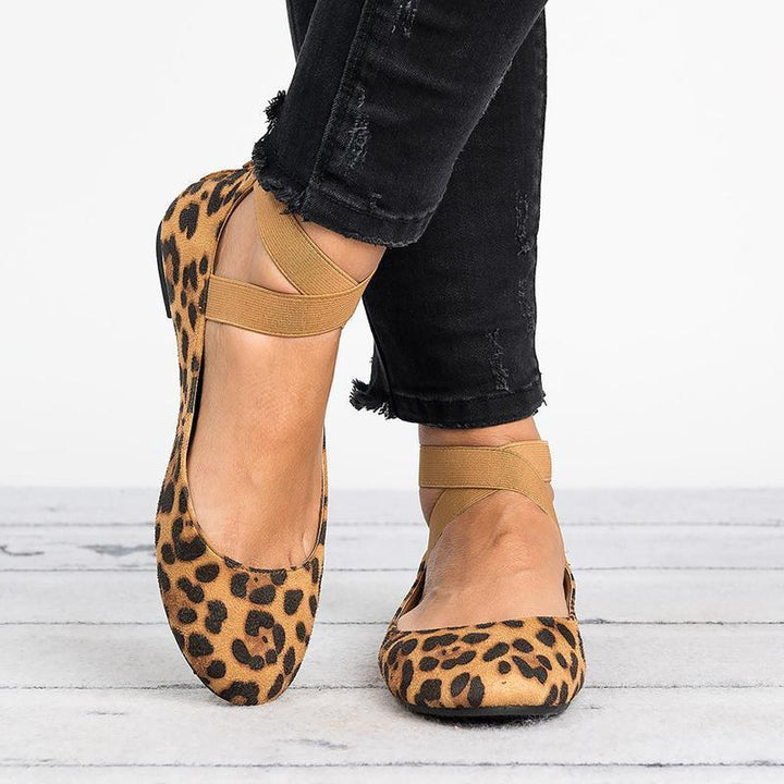 Lisslune | Women Pu Nubuck Flat Casual Ballerina Shoes