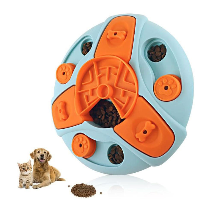 Lisslune | Interactive Anti-Sloshing Bowl for Dogs with Rotating Function & Treat Game