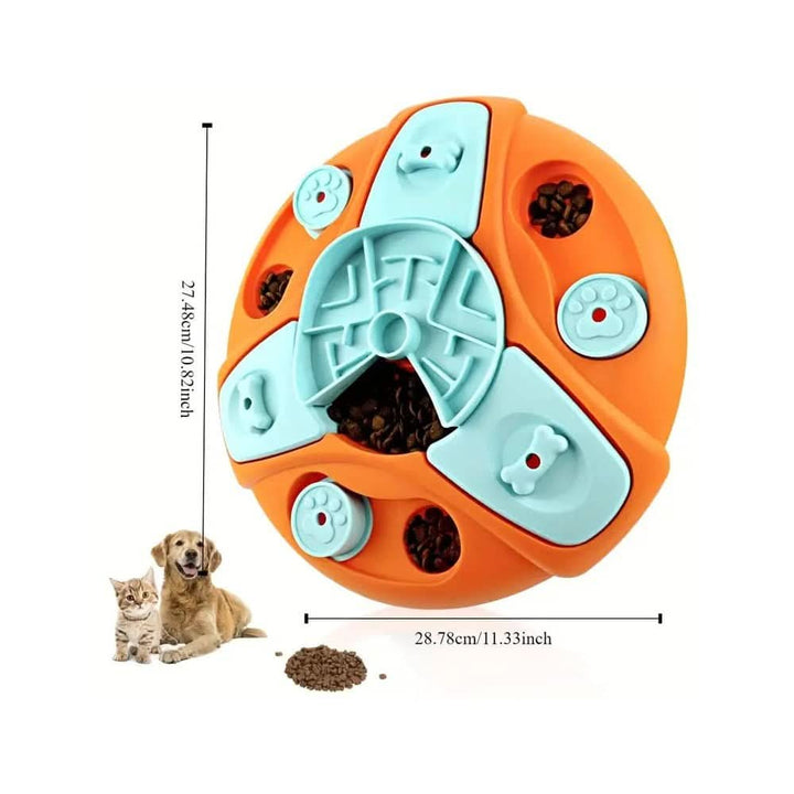 Lisslune | Interactive Anti-Sloshing Bowl for Dogs with Rotating Function & Treat Game