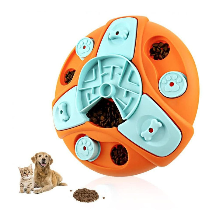 Lisslune | Interactive Anti-Sloshing Bowl for Dogs with Rotating Function & Treat Game