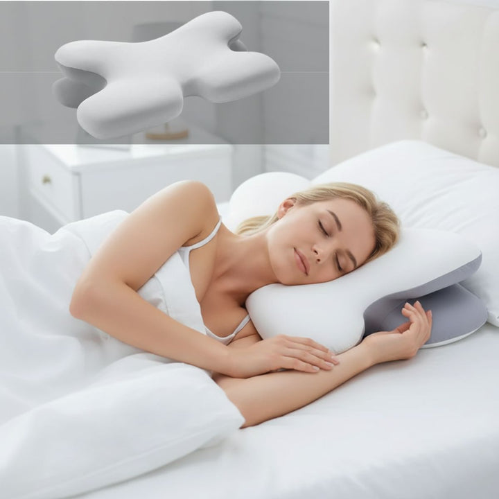 Lisslune | Side Sleeper Pillow | Ergonomic Memory Foam for Neck Pain Relief & Comfortable Sleep |Best Pillow for Back Pain