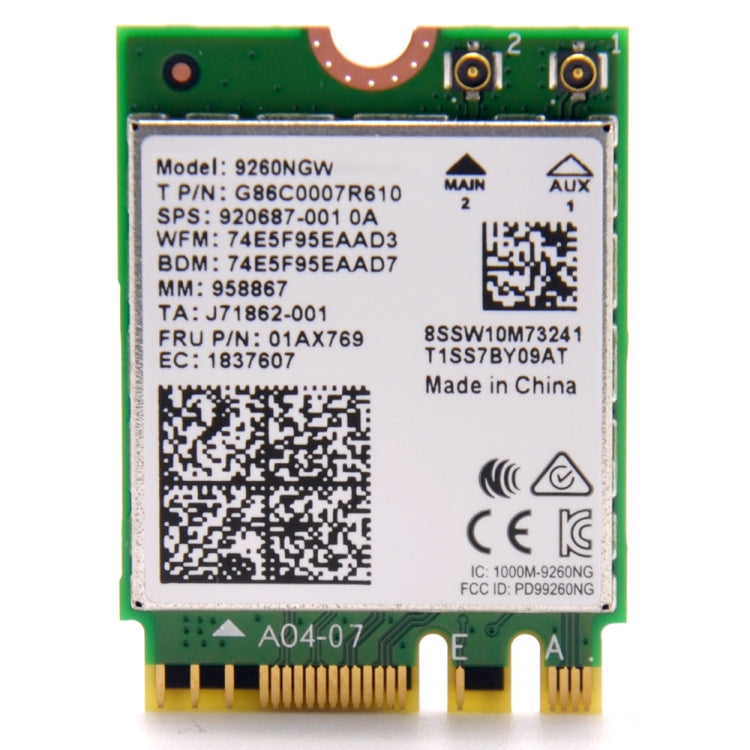 Lisslune | 9260NGW Wireless-AC Dual Band 802.11ac 1730Mbps Bluetooth 5.0 WLAN network card