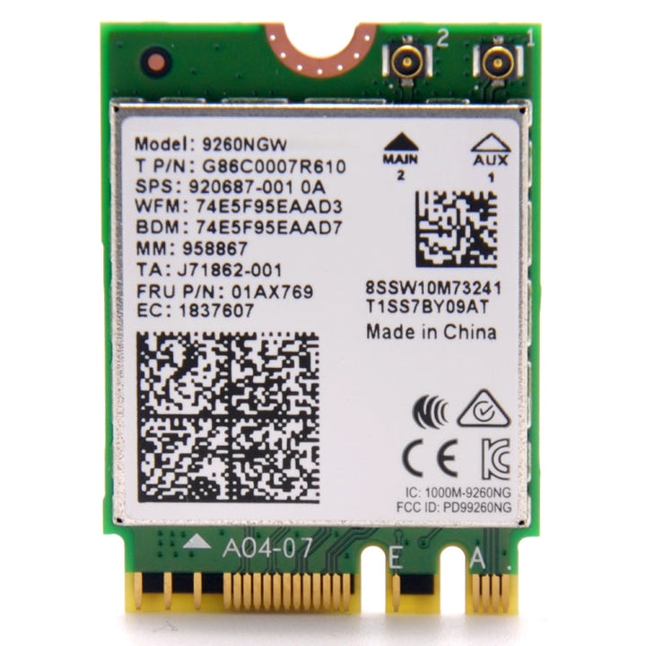 Lisslune | 9260NGW Wireless-AC Dual Band 802.11ac 1730Mbps Bluetooth 5.0 WLAN network card