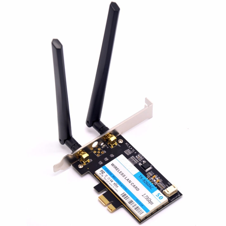 Lisslune | TX-9260AC Wireless-AC Dual Band 802.11ac 1730Mbps Desktop PCI-e WiFi Adapter + Bluetooth 5.0 WLAN Network Card for Intel 9260ac