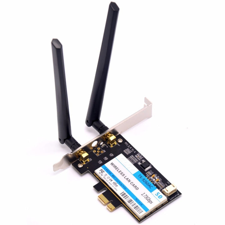 Lisslune | TX-9260AC Wireless-AC Dual Band 802.11ac 1730Mbps Desktop PCI-e WiFi Adapter + Bluetooth 5.0 WLAN Network Card for Intel 9260ac