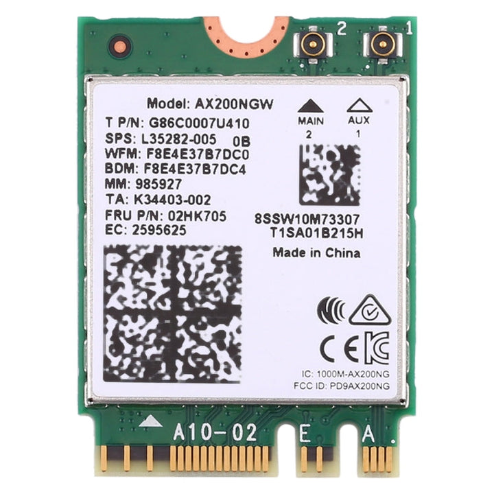 Lisslune | Dual Band AX200 2400Mbps Wireless AX200NGW NGFF M.2 Bluetooth 5.0 Wifi Network Card 2.4G/5G 802.11 ac/ax