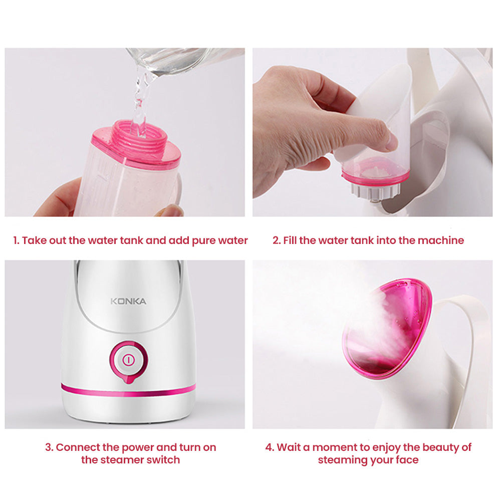 Lisslune | Facial Steamer for Your Face Professional Sauna Cleaner Steam to Face