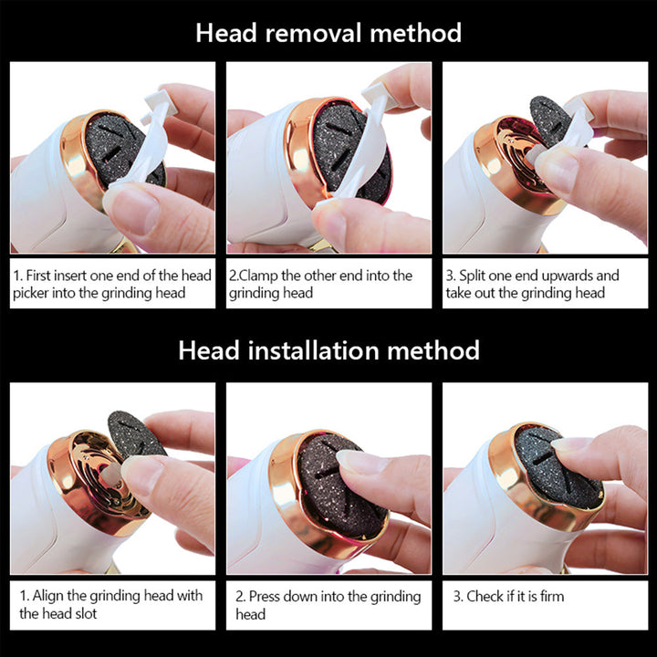 Lisslune | Electric Callus Remover Foot Corns Dead Skin Treatment Rechargeable Scraper Plumice Peel for Soft Toes