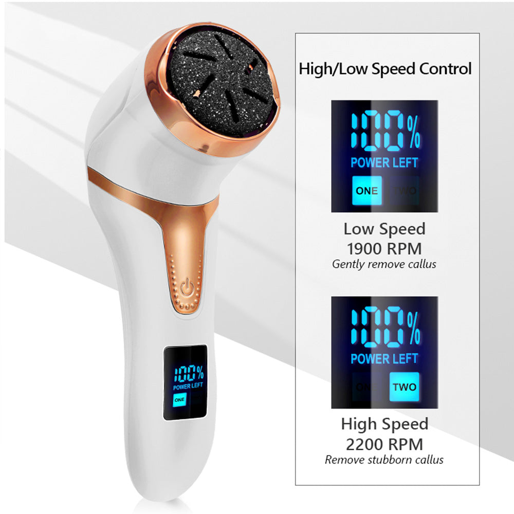 Lisslune | Electric Callus Remover Foot Corns Dead Skin Treatment Rechargeable Scraper Plumice Peel for Soft Toes