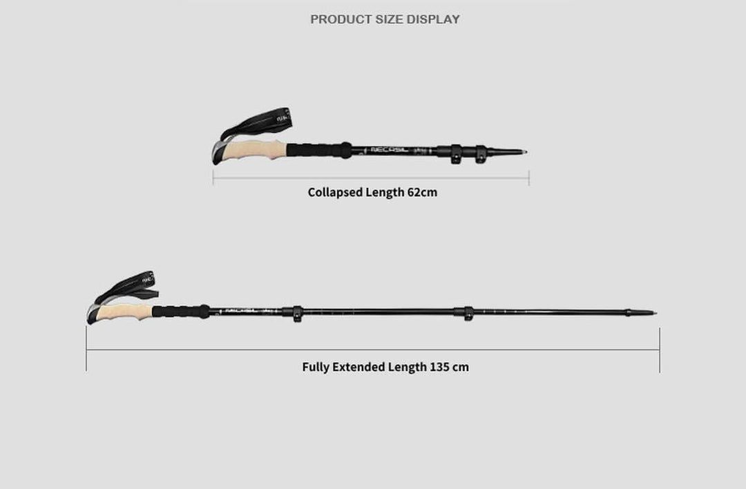 Lisslune | Joint-friendly trekking poles with anti-shock system made of carbon