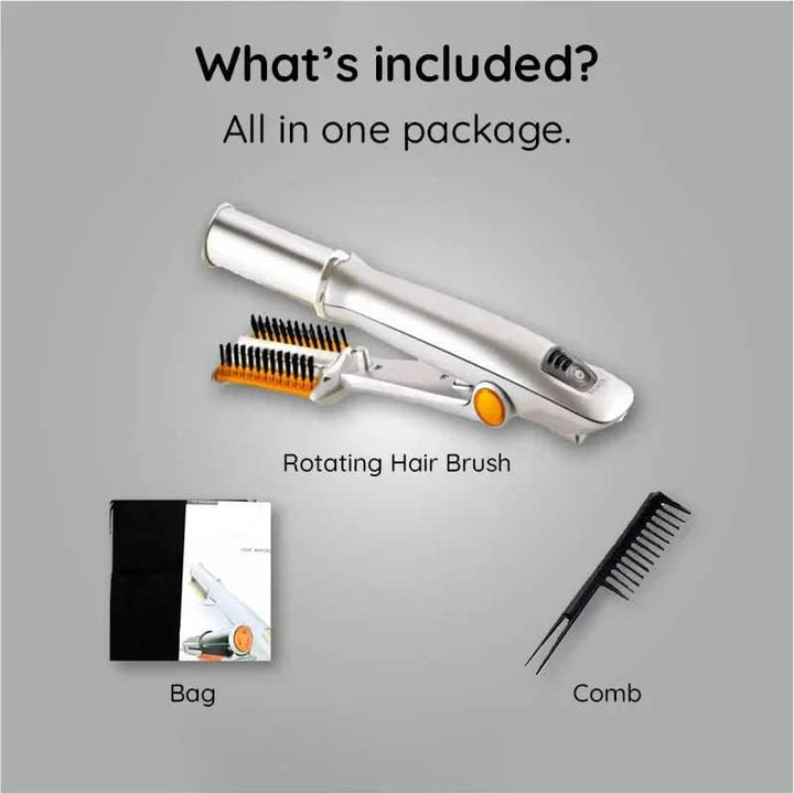 Lisslune | 2-in-1 Rotating Hair Brush for Styling and Smoothing