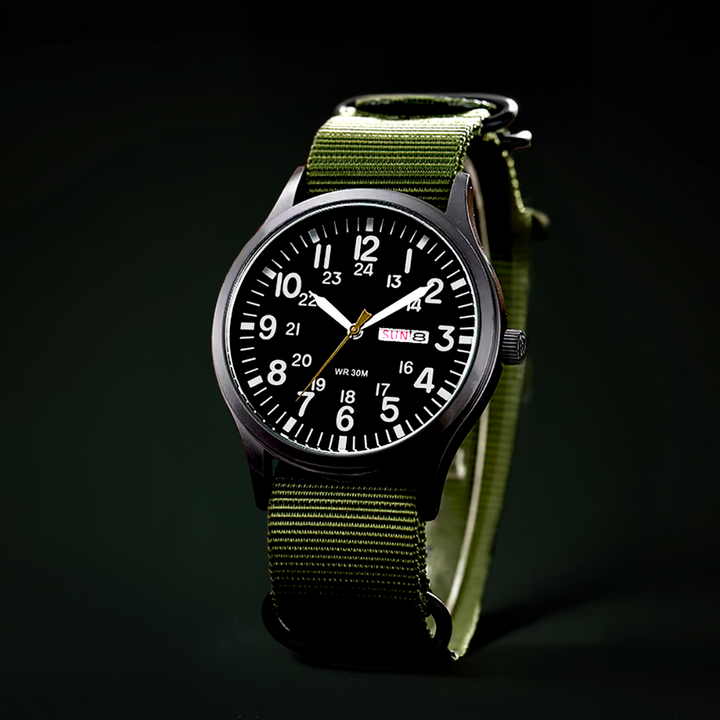 Lisslune | Men’s Rugged Outdoor Watch – Waterproof Military-Style Stainless Steel Timepiece