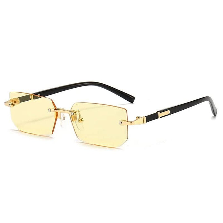 Lisslune | Rectangular rimless sunglasses with UV400 protection