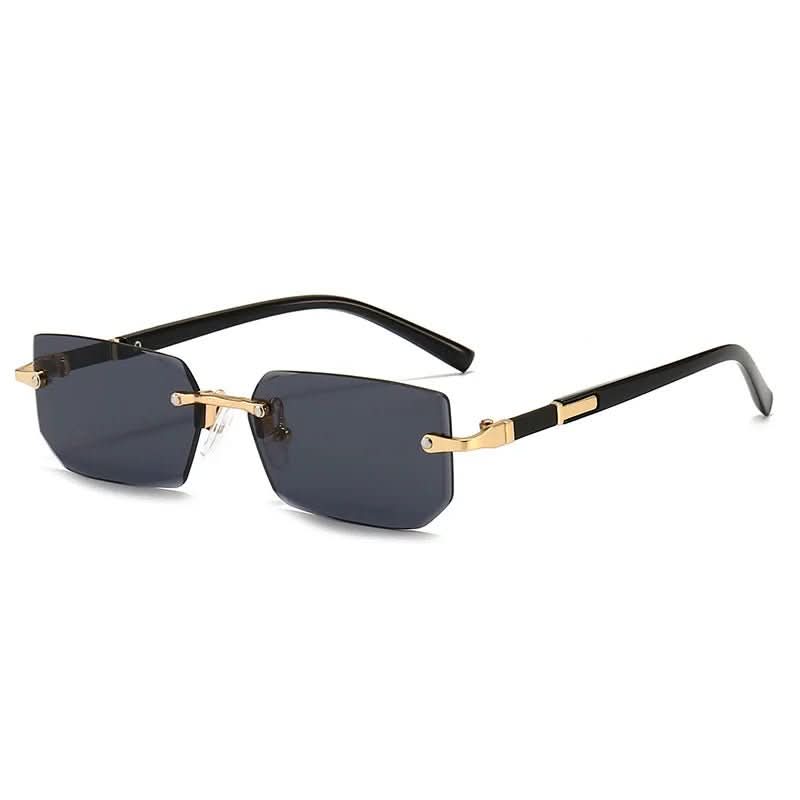 Lisslune | Rectangular rimless sunglasses with UV400 protection