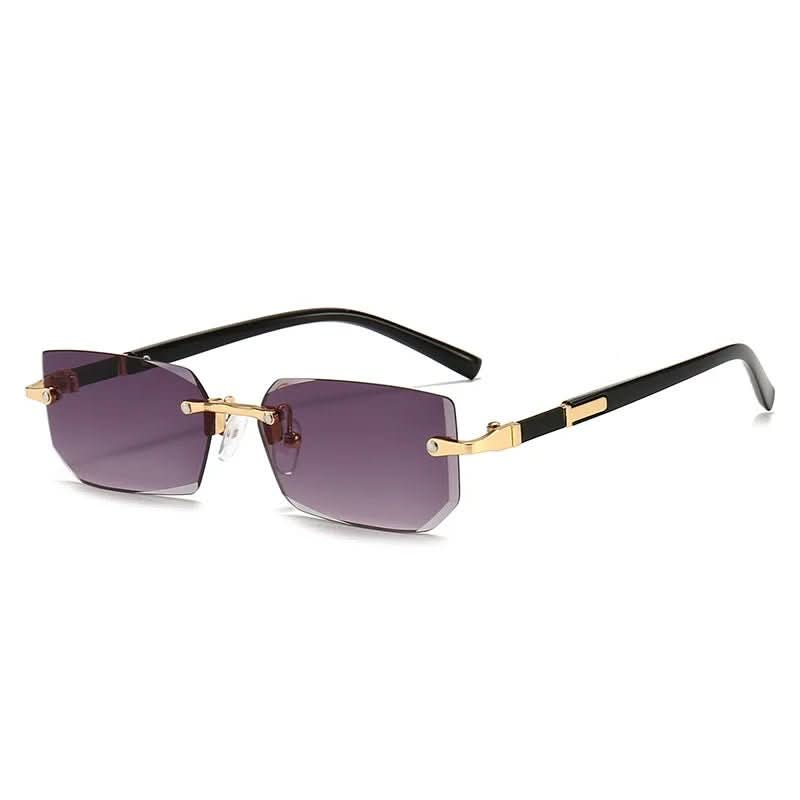 Lisslune | Rectangular rimless sunglasses with UV400 protection