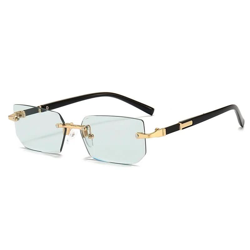 Lisslune | Rectangular rimless sunglasses with UV400 protection