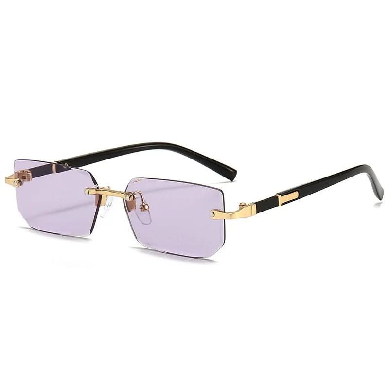 Lisslune | Rectangular rimless sunglasses with UV400 protection