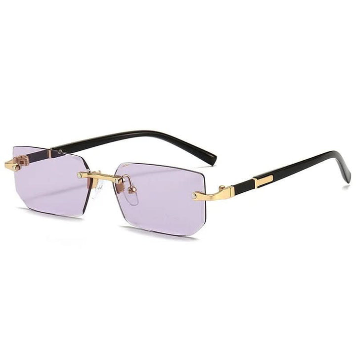 Lisslune | Rectangular rimless sunglasses with UV400 protection