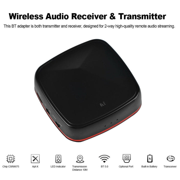 Lisslune | Aptx Bluetooth Transmitter Receiver Wireless Adapter Toslink/SPDIF