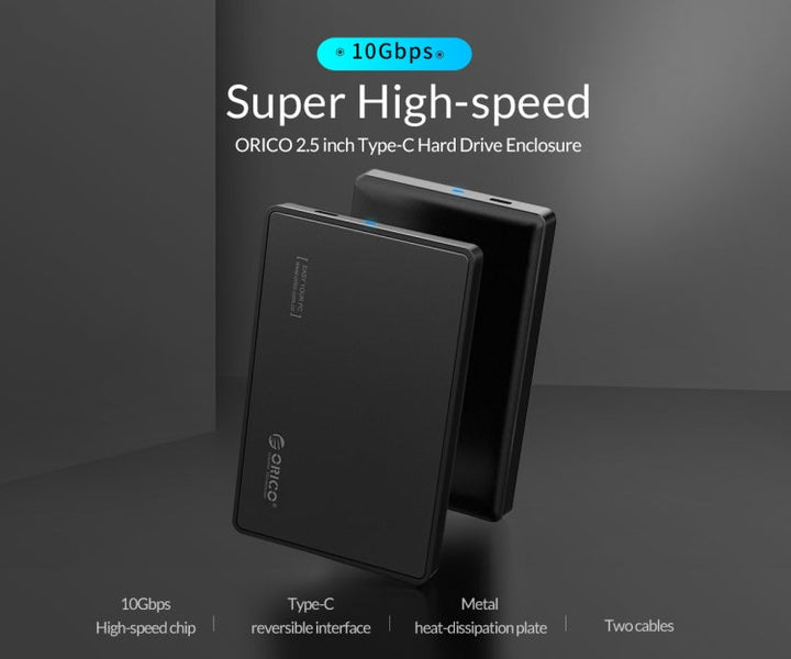 Lisslune | ORICO 2.5 inch Type-C Hard Drive Enclosure
