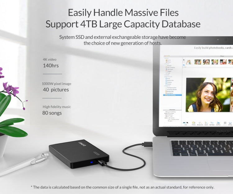 Lisslune | ORICO 2.5 inch Type-C Hard Drive Enclosure