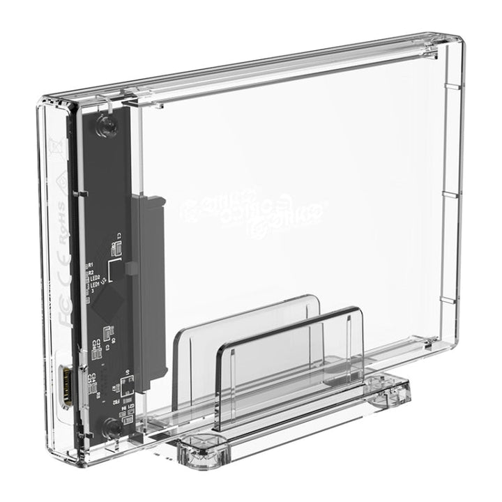 Lisslune | Transparent Series 2.5 Inch 10Gbps Hard Drive Enclosure with Stand