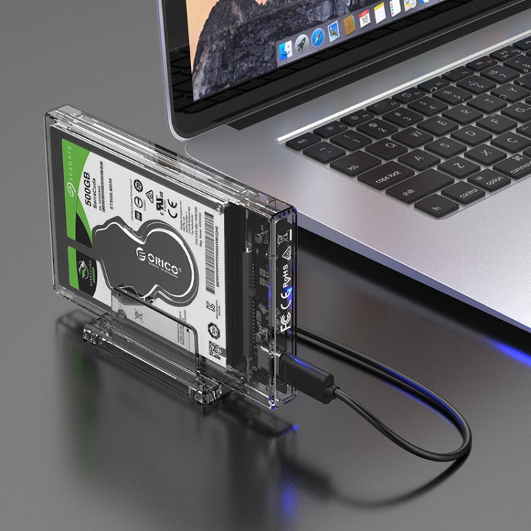Lisslune | Transparent Series 2.5 Inch 10Gbps Hard Drive Enclosure with Stand