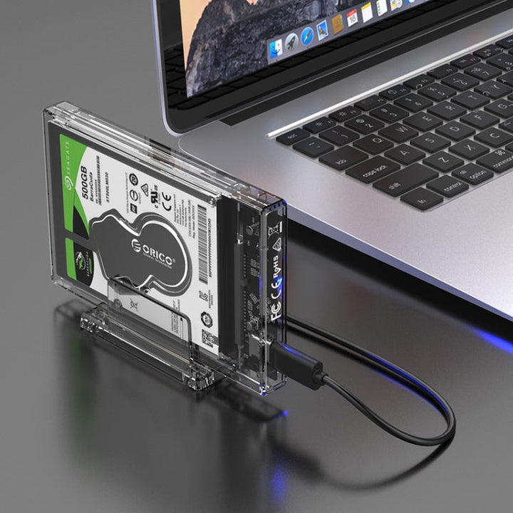 Lisslune | Transparent Series 2.5 Inch 10Gbps Hard Drive Enclosure with Stand