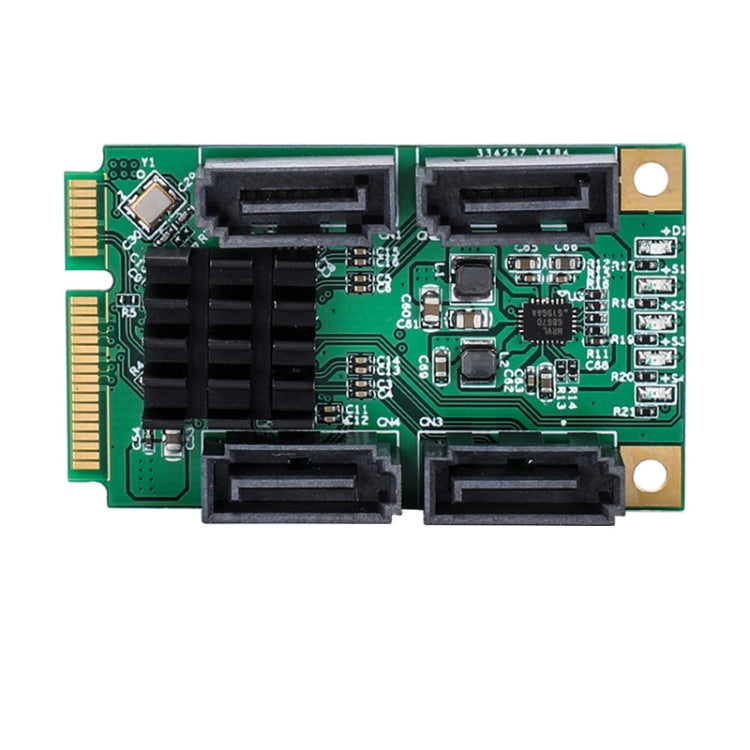 Lisslune | 4 Port SATA III 6G Mini PCI Express Marvel 88SE9215 Controller Card