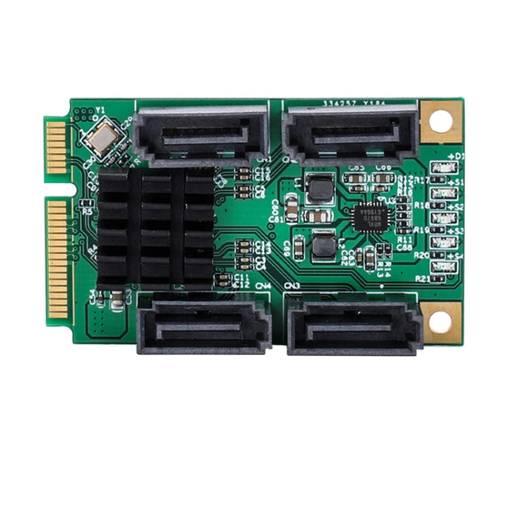 Lisslune | 4 Port SATA III 6G Mini PCI Express Marvel 88SE9215 Controller Card