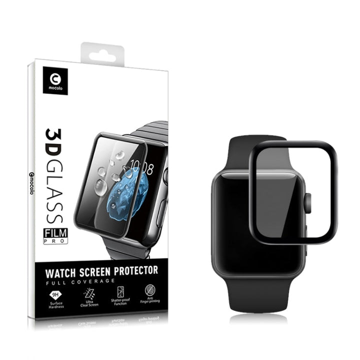 Lisslune | 2Pcs mocolo 0.33mm 9H 3D Round Edge Full Adhesive Tempered Glass Film for Apple Watch Series 3 42mm
