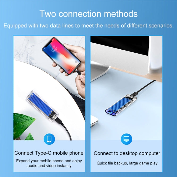 Lisslune | ORICO TCM2M-C3 M.2 SSD Dual Protocol Hard Drive Enclosure