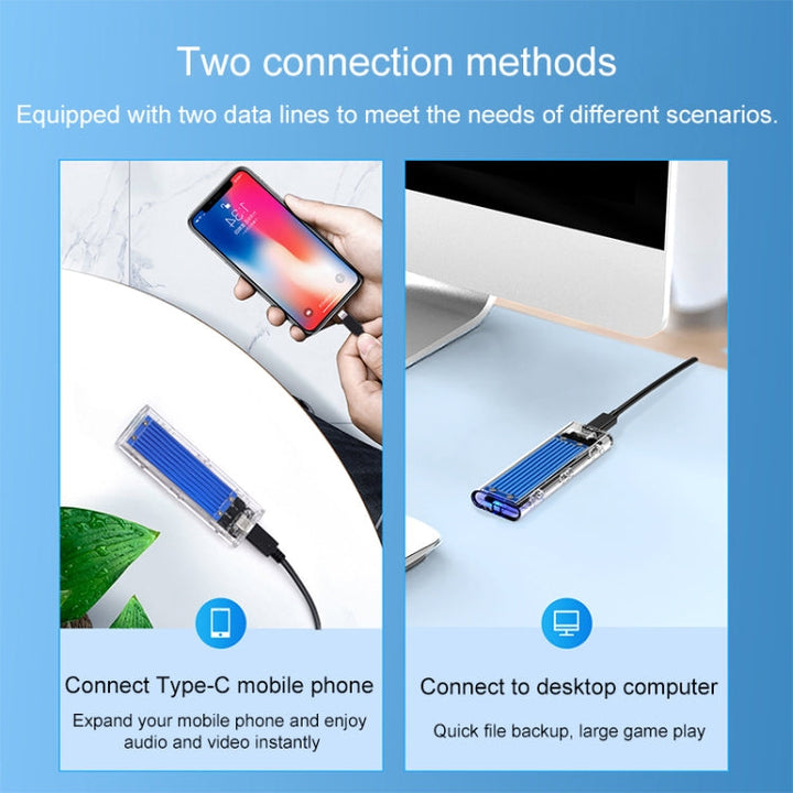 Lisslune | ORICO TCM2M-C3 M.2 SSD Dual Protocol Hard Drive Enclosure