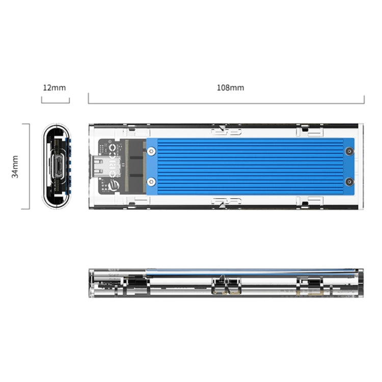 Lisslune | ORICO TCM2M-C3 M.2 SSD Dual Protocol Hard Drive Enclosure