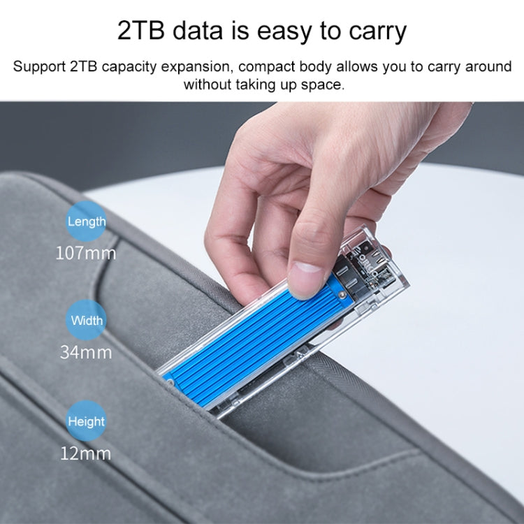 Lisslune | ORICO TCM2M-C3 M.2 SSD Dual Protocol Hard Drive Enclosure