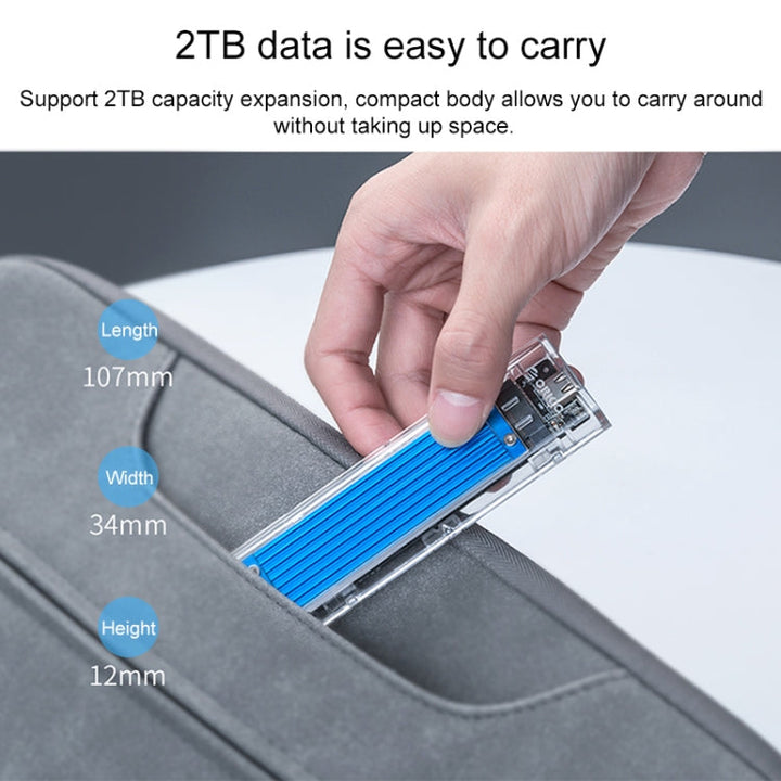 Lisslune | ORICO TCM2M-C3 M.2 SSD Dual Protocol Hard Drive Enclosure
