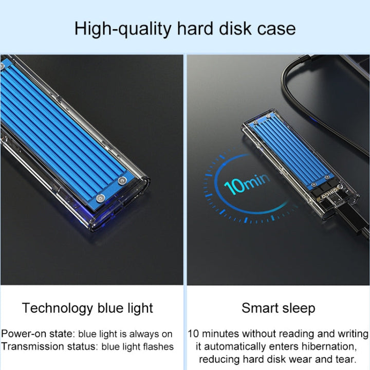 Lisslune | ORICO TCM2M-C3 M.2 SSD Dual Protocol Hard Drive Enclosure