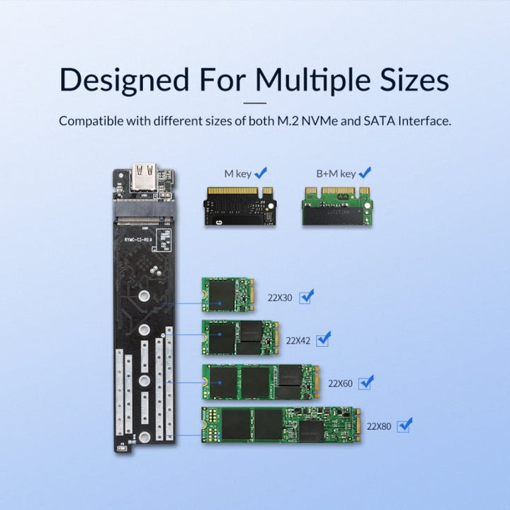 Lisslune | ORICO M2PJM-C3 M.2 SSD Dual Protocol Hard Drive Enclosure
