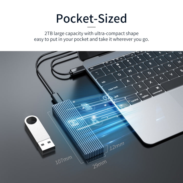 Lisslune | ORICO M2PJM-C3 M.2 SSD Dual Protocol Hard Drive Enclosure