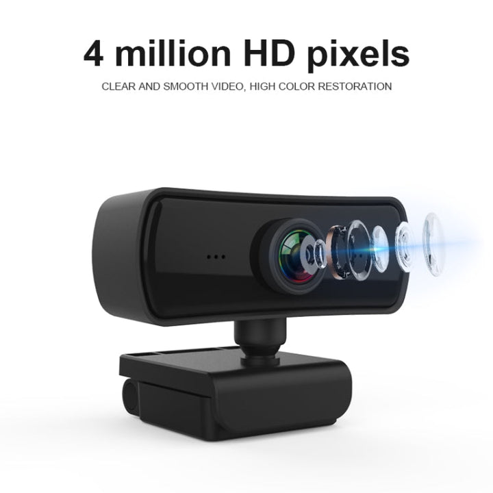 Lisslune | C3 400W Pixels 2K Resolution Autofocus HD 1080P Webcam 360 Rotation For Live Streaming Video Conference Work Webcam With Microphone USB Driver-Free