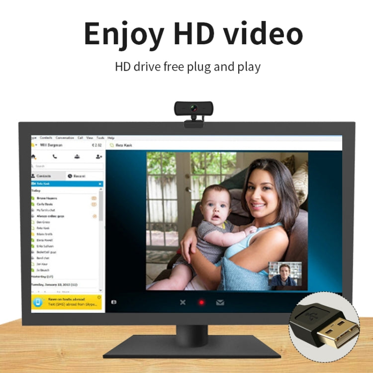 Lisslune | C3 400W Pixels 2K Resolution Autofocus HD 1080P Webcam 360 Rotation For Live Streaming Video Conference Work Webcam With Microphone USB Driver-Free