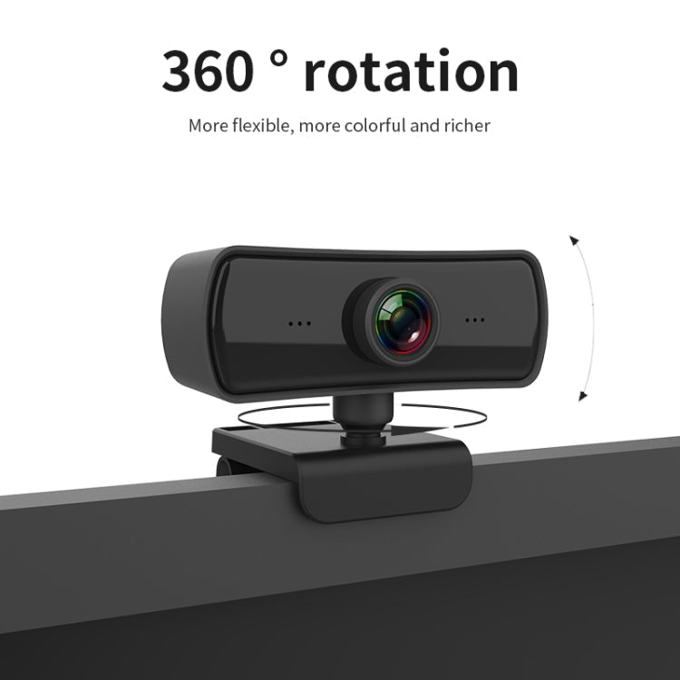 Lisslune | C3 400W Pixels 2K Resolution Autofocus HD 1080P Webcam 360 Rotation For Live Streaming Video Conference Work Webcam With Microphone USB Driver-Free