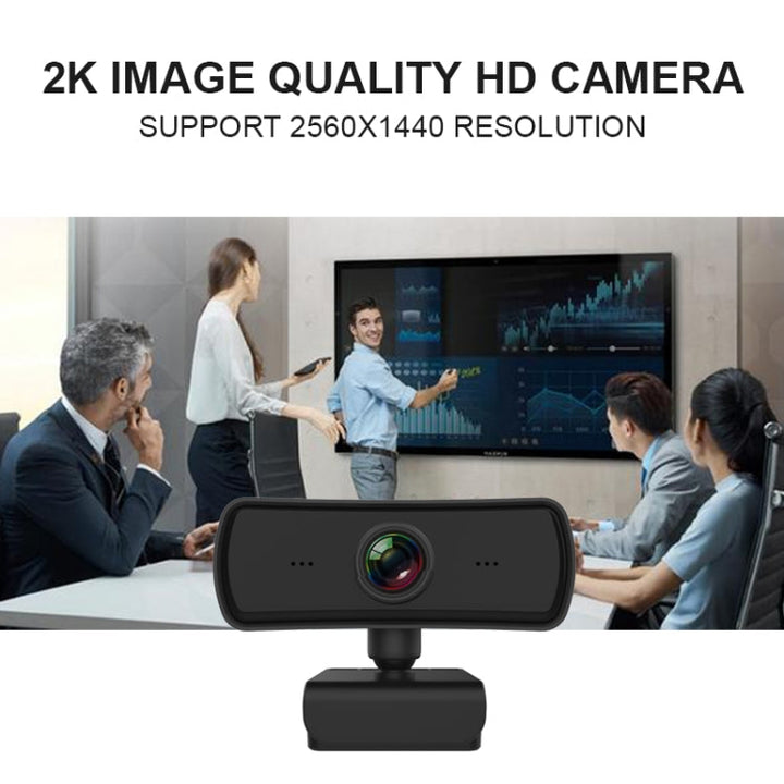 Lisslune | C3 400W Pixels 2K Resolution Autofocus HD 1080P Webcam 360 Rotation For Live Streaming Video Conference Work Webcam With Microphone USB Driver-Free