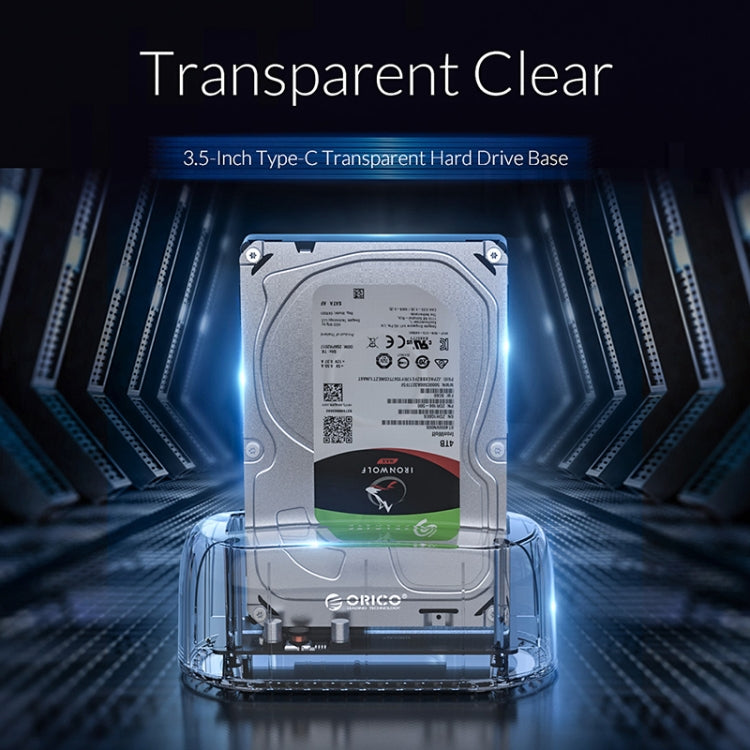 Lisslune | ORICO 6139C3-G2 3.5 Inch Transparent USB3.1 Gen2 Type-C Hard Drive Dock