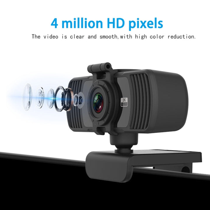 Lisslune | Richwell PC-06 Mini 360 Degree Rotating 4.0 MP HD Autofocus PC Webcam with Noise-Reducing Microphone