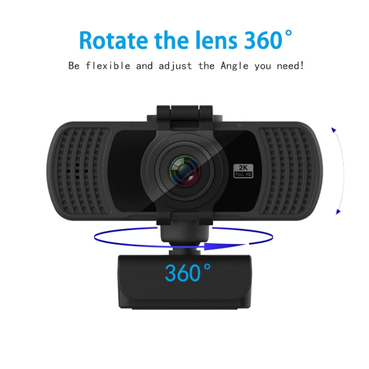 Lisslune | Richwell PC-06 Mini 360 Degree Rotating 4.0 MP HD Autofocus PC Webcam with Noise-Reducing Microphone