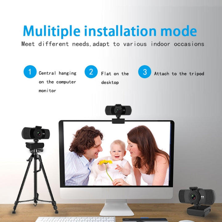 Lisslune | Richwell PC-06 Mini 360 Degree Rotating 4.0 MP HD Autofocus PC Webcam with Noise-Reducing Microphone